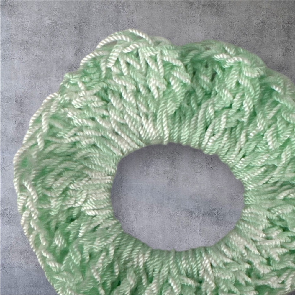 Elegant Green Hair Scrunchie - Picture 2 of 5
